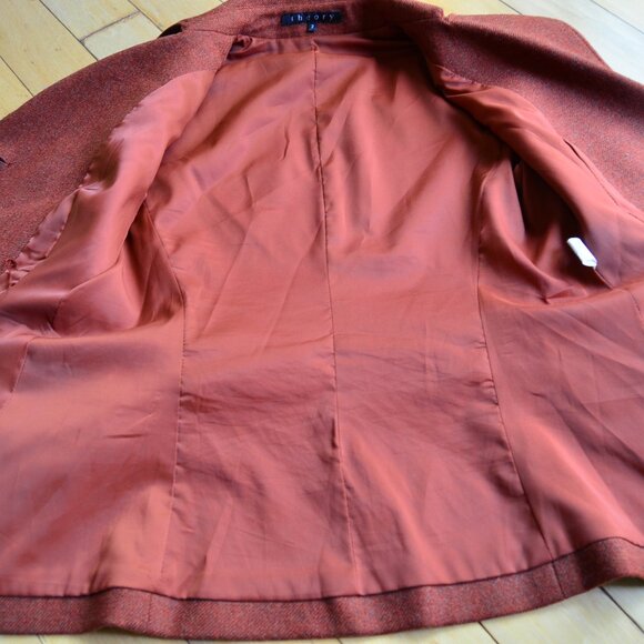 Theory Wool Double Breasted Blazer Size 2 - Picture 9 of 16
